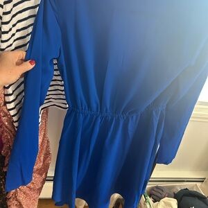 Vibrant Blue Long Sleeve Dress